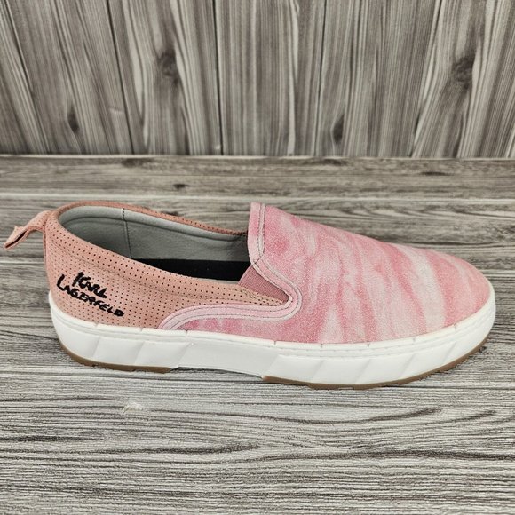 Karl Lagerfeld Paris Suede Slip On Sneakers Shoes-Pink Tie Dye - Men\'s Size 9NEW main image 6
